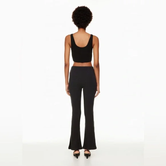 Aritzia The Group by Babaton Time Pant - Black high-waisted kick-flare pants - Picture 6 of 9
